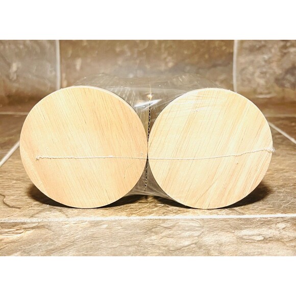 Target Bullseye 5” Clear Glass Ribbed Jars with Wooden Lid - 2 Pack - New - Picture 4 of 4